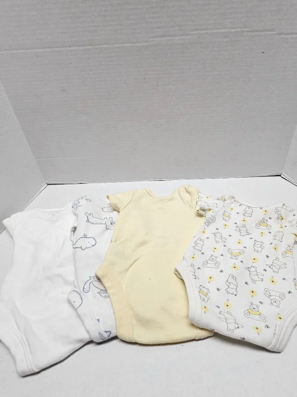 4 Carters lot Bundle One 1 Piece Newborn Preemie NB Disney Baby Winnie The Pooh